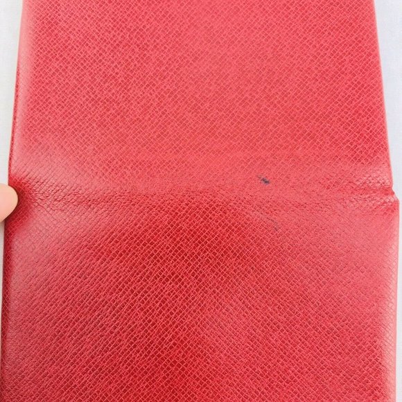 KITON Business Card Wallet Holder Red Leather Case - Picture 6 of 8